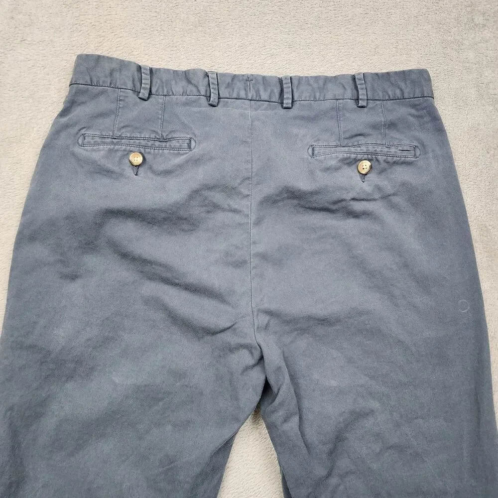 Peter Millar Chino Pants Mens 36 Gray Pima Cotton Stretch 97/3 Casual Trousers